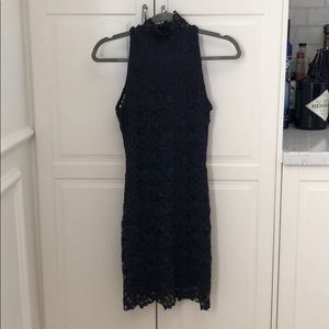 Nightcap Navy Blue Lace Cocktail Dress